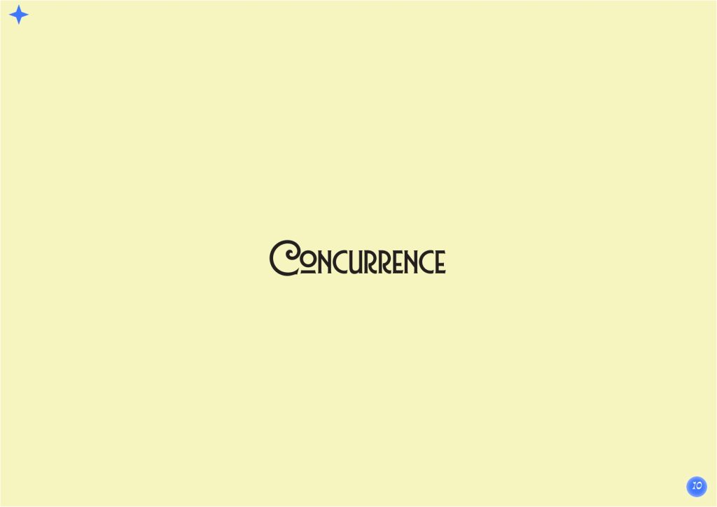 Fond couleur crème avec le texte "Concurrence" écrit au centre.